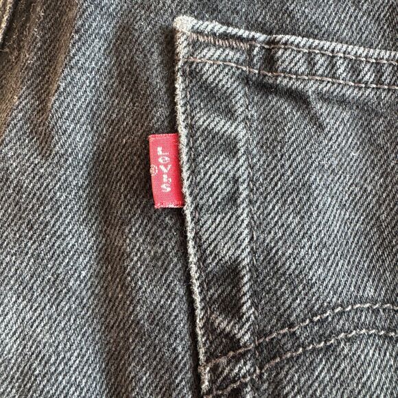 Vintage Y2K Levi's 505 Jeans 33x30 Black Faded Baggy Relaxed Fit Grunge Denim - Picture 2 of 8
